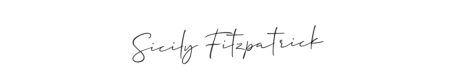 The best way (Allison_Script) to make a short signature is to pick only two or three words in your name. The name Sicily Fitzpatrick include a total of six letters. For converting this name. Sicily Fitzpatrick signature style 2 images and pictures png
