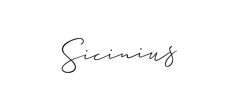 Design your own signature with our free online signature maker. With this signature software, you can create a handwritten (Allison_Script) signature for name Sicinius. Sicinius signature style 2 images and pictures png