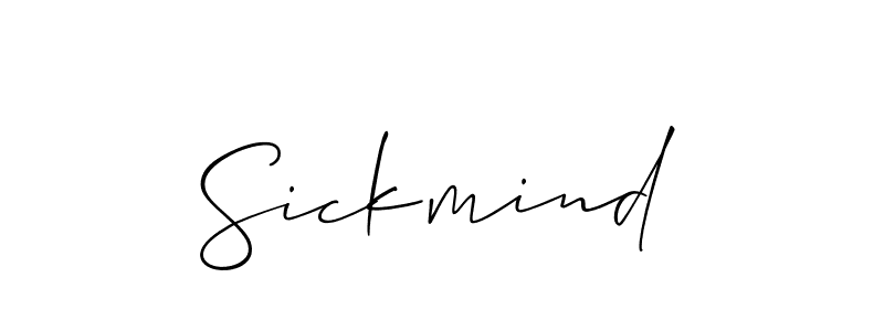 Sickmind stylish signature style. Best Handwritten Sign (Allison_Script) for my name. Handwritten Signature Collection Ideas for my name Sickmind. Sickmind signature style 2 images and pictures png