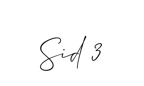 Allison_Script is a professional signature style that is perfect for those who want to add a touch of class to their signature. It is also a great choice for those who want to make their signature more unique. Get Sid 3 name to fancy signature for free. Sid 3 signature style 2 images and pictures png