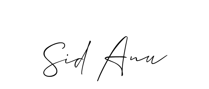 Make a short Sid Anu signature style. Manage your documents anywhere anytime using Allison_Script. Create and add eSignatures, submit forms, share and send files easily. Sid Anu signature style 2 images and pictures png