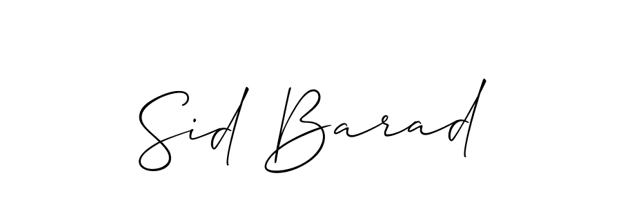 if you are searching for the best signature style for your name Sid Barad. so please give up your signature search. here we have designed multiple signature styles  using Allison_Script. Sid Barad signature style 2 images and pictures png