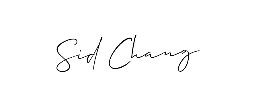 How to Draw Sid Chang signature style? Allison_Script is a latest design signature styles for name Sid Chang. Sid Chang signature style 2 images and pictures png