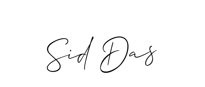 It looks lik you need a new signature style for name Sid Das. Design unique handwritten (Allison_Script) signature with our free signature maker in just a few clicks. Sid Das signature style 2 images and pictures png