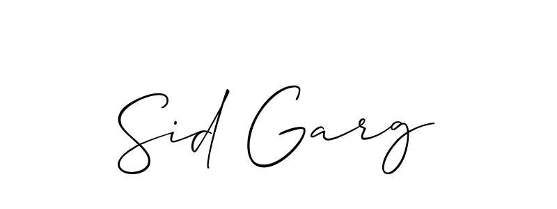 This is the best signature style for the Sid Garg name. Also you like these signature font (Allison_Script). Mix name signature. Sid Garg signature style 2 images and pictures png