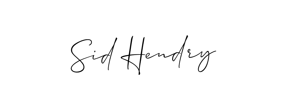 How to make Sid Hendry name signature. Use Allison_Script style for creating short signs online. This is the latest handwritten sign. Sid Hendry signature style 2 images and pictures png