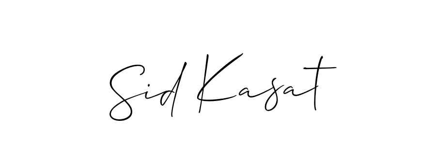 Sid Kasat stylish signature style. Best Handwritten Sign (Allison_Script) for my name. Handwritten Signature Collection Ideas for my name Sid Kasat. Sid Kasat signature style 2 images and pictures png