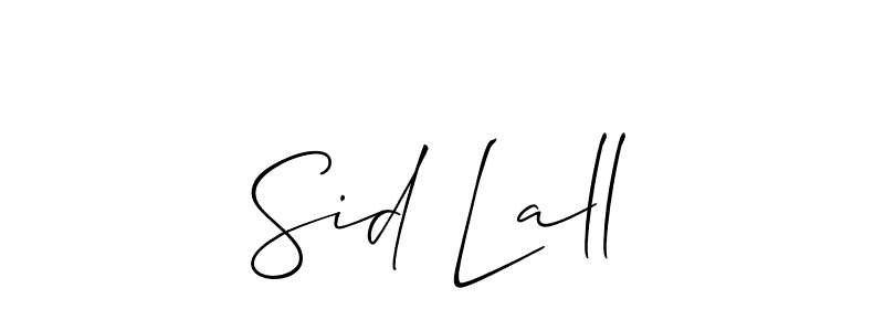 Make a short Sid Lall signature style. Manage your documents anywhere anytime using Allison_Script. Create and add eSignatures, submit forms, share and send files easily. Sid Lall signature style 2 images and pictures png