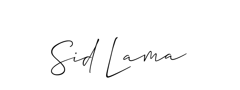 Also You can easily find your signature by using the search form. We will create Sid Lama name handwritten signature images for you free of cost using Allison_Script sign style. Sid Lama signature style 2 images and pictures png