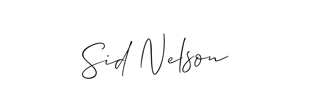 It looks lik you need a new signature style for name Sid Nelson. Design unique handwritten (Allison_Script) signature with our free signature maker in just a few clicks. Sid Nelson signature style 2 images and pictures png