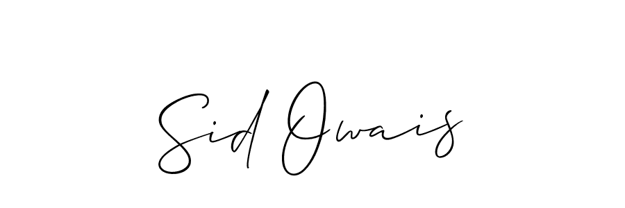 Create a beautiful signature design for name Sid Owais. With this signature (Allison_Script) fonts, you can make a handwritten signature for free. Sid Owais signature style 2 images and pictures png