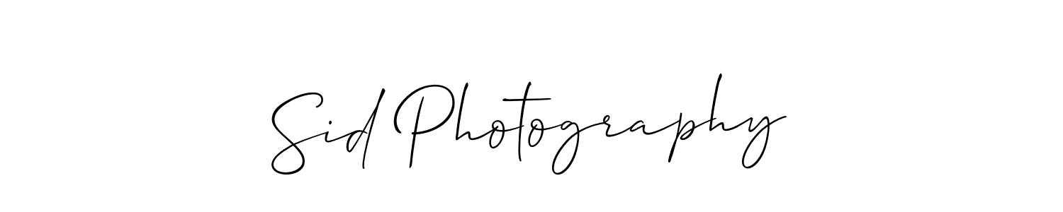 if you are searching for the best signature style for your name Sid Photography. so please give up your signature search. here we have designed multiple signature styles  using Allison_Script. Sid Photography signature style 2 images and pictures png