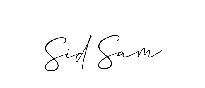 Also You can easily find your signature by using the search form. We will create Sid Sam name handwritten signature images for you free of cost using Allison_Script sign style. Sid Sam signature style 2 images and pictures png