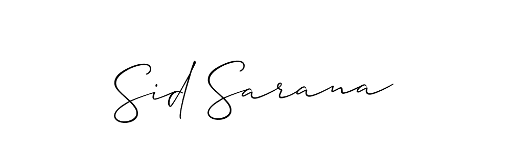 It looks lik you need a new signature style for name Sid Sarana. Design unique handwritten (Allison_Script) signature with our free signature maker in just a few clicks. Sid Sarana signature style 2 images and pictures png