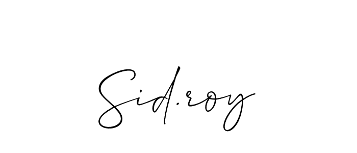 Make a beautiful signature design for name Sid.roy. With this signature (Allison_Script) style, you can create a handwritten signature for free. Sid.roy signature style 2 images and pictures png