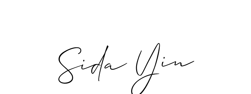 Also we have Sida Yin name is the best signature style. Create professional handwritten signature collection using Allison_Script autograph style. Sida Yin signature style 2 images and pictures png