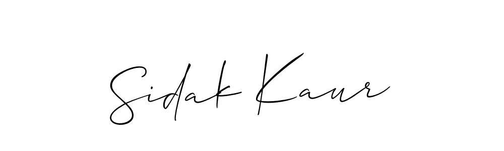 You should practise on your own different ways (Allison_Script) to write your name (Sidak Kaur) in signature. don't let someone else do it for you. Sidak Kaur signature style 2 images and pictures png