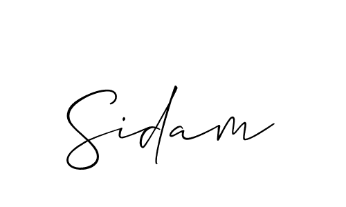 Design your own signature with our free online signature maker. With this signature software, you can create a handwritten (Allison_Script) signature for name Sidam. Sidam signature style 2 images and pictures png