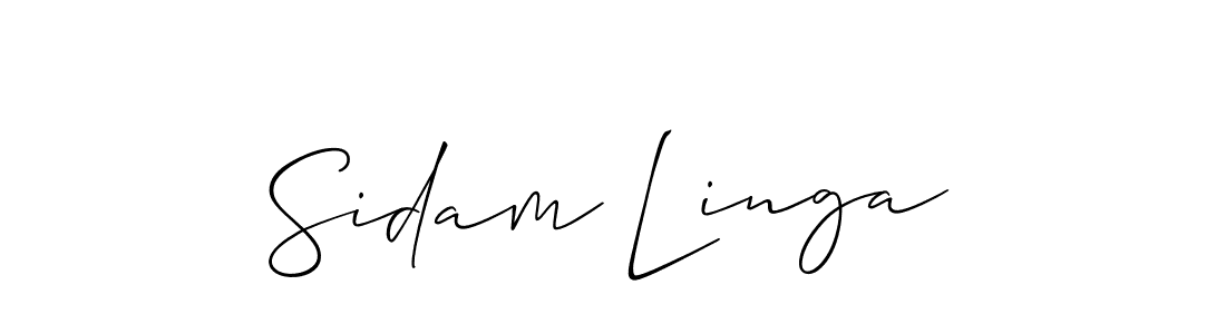 Use a signature maker to create a handwritten signature online. With this signature software, you can design (Allison_Script) your own signature for name Sidam Linga. Sidam Linga signature style 2 images and pictures png