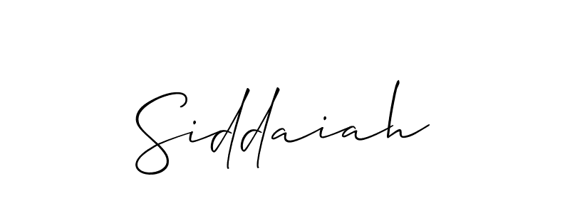 Create a beautiful signature design for name Siddaiah. With this signature (Allison_Script) fonts, you can make a handwritten signature for free. Siddaiah signature style 2 images and pictures png