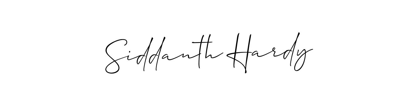 How to make Siddanth Hardy name signature. Use Allison_Script style for creating short signs online. This is the latest handwritten sign. Siddanth Hardy signature style 2 images and pictures png