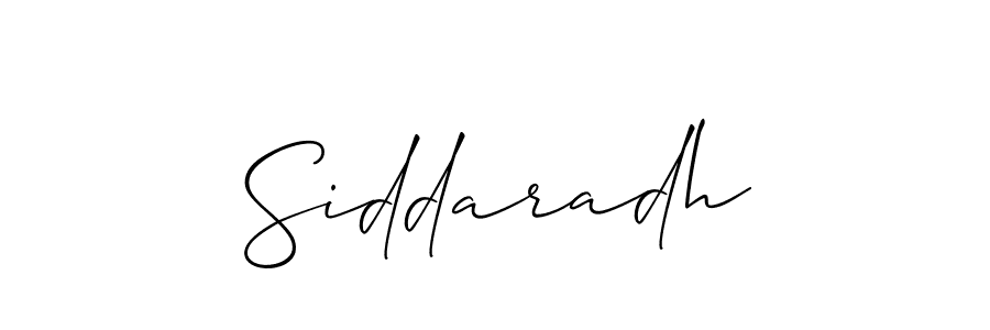 Create a beautiful signature design for name Siddaradh. With this signature (Allison_Script) fonts, you can make a handwritten signature for free. Siddaradh signature style 2 images and pictures png