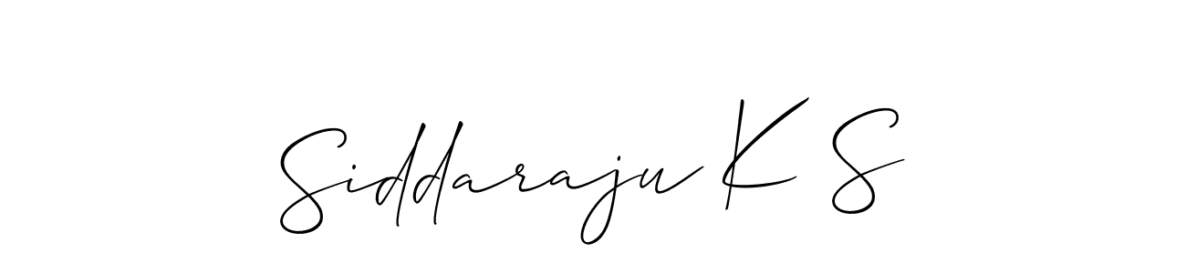 Create a beautiful signature design for name Siddaraju K S. With this signature (Allison_Script) fonts, you can make a handwritten signature for free. Siddaraju K S signature style 2 images and pictures png