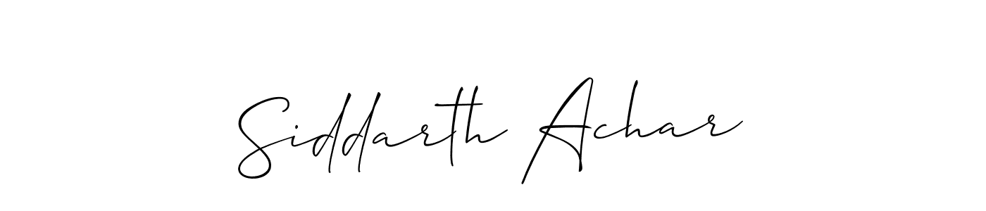 Make a beautiful signature design for name Siddarth Achar. Use this online signature maker to create a handwritten signature for free. Siddarth Achar signature style 2 images and pictures png