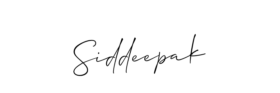 if you are searching for the best signature style for your name Siddeepak. so please give up your signature search. here we have designed multiple signature styles  using Allison_Script. Siddeepak signature style 2 images and pictures png