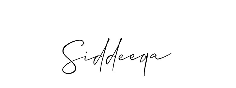 Siddeeqa stylish signature style. Best Handwritten Sign (Allison_Script) for my name. Handwritten Signature Collection Ideas for my name Siddeeqa. Siddeeqa signature style 2 images and pictures png