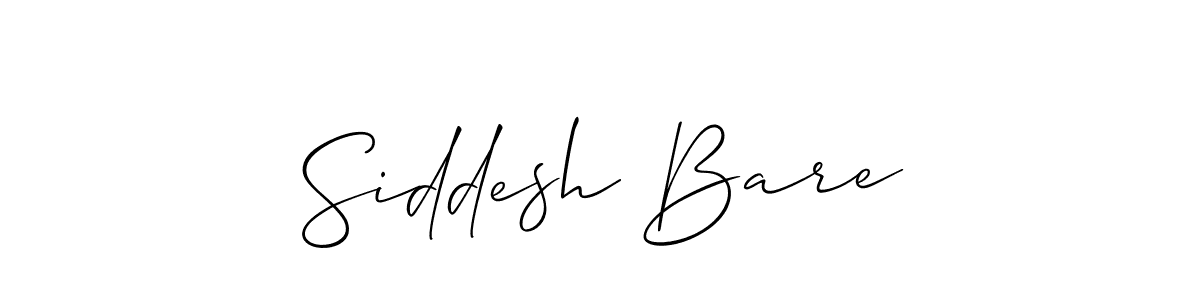 Allison_Script is a professional signature style that is perfect for those who want to add a touch of class to their signature. It is also a great choice for those who want to make their signature more unique. Get Siddesh Bare name to fancy signature for free. Siddesh Bare signature style 2 images and pictures png