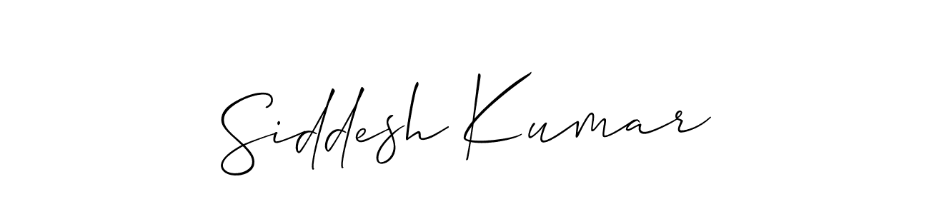 How to make Siddesh Kumar name signature. Use Allison_Script style for creating short signs online. This is the latest handwritten sign. Siddesh Kumar signature style 2 images and pictures png