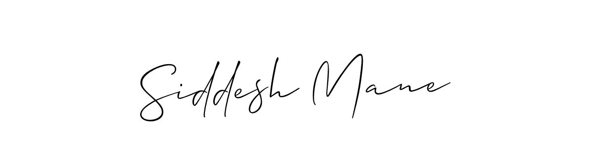 Use a signature maker to create a handwritten signature online. With this signature software, you can design (Allison_Script) your own signature for name Siddesh Mane. Siddesh Mane signature style 2 images and pictures png