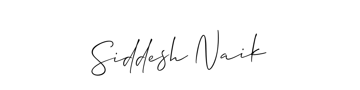 Make a beautiful signature design for name Siddesh Naik. With this signature (Allison_Script) style, you can create a handwritten signature for free. Siddesh Naik signature style 2 images and pictures png