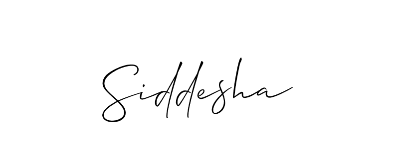 Design your own signature with our free online signature maker. With this signature software, you can create a handwritten (Allison_Script) signature for name Siddesha. Siddesha signature style 2 images and pictures png