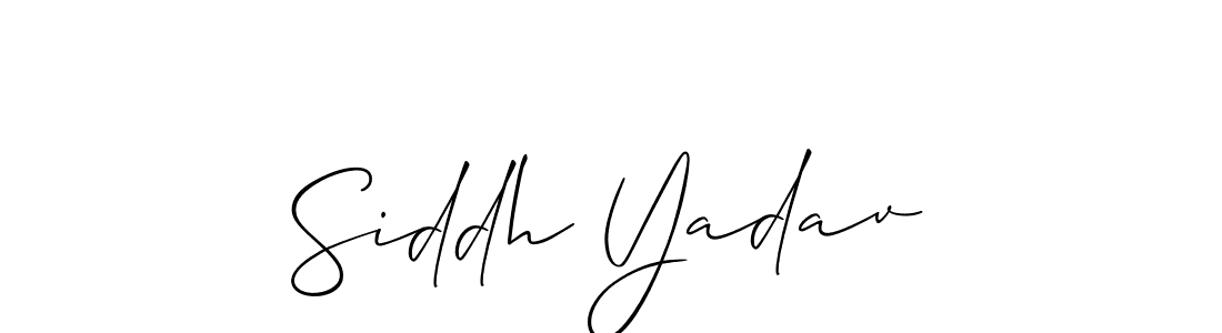 How to make Siddh Yadav name signature. Use Allison_Script style for creating short signs online. This is the latest handwritten sign. Siddh Yadav signature style 2 images and pictures png
