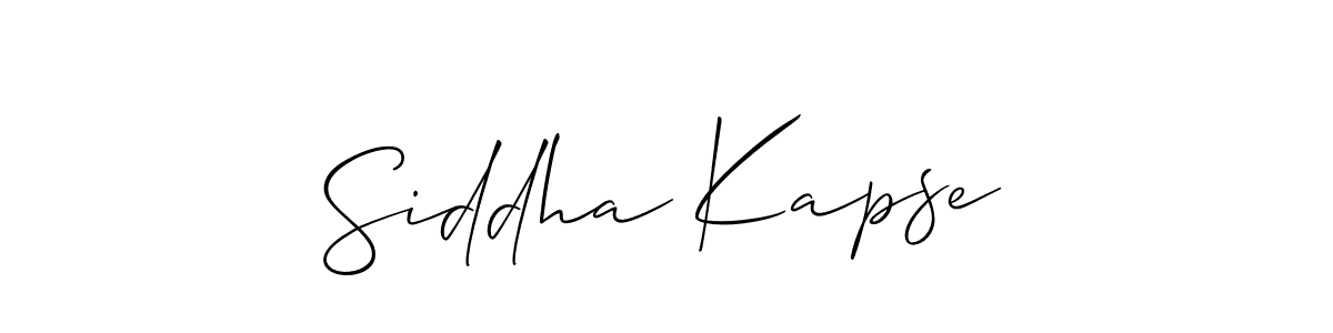 You should practise on your own different ways (Allison_Script) to write your name (Siddha Kapse) in signature. don't let someone else do it for you. Siddha Kapse signature style 2 images and pictures png