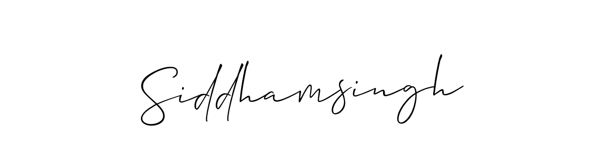 Also we have Siddhamsingh name is the best signature style. Create professional handwritten signature collection using Allison_Script autograph style. Siddhamsingh signature style 2 images and pictures png