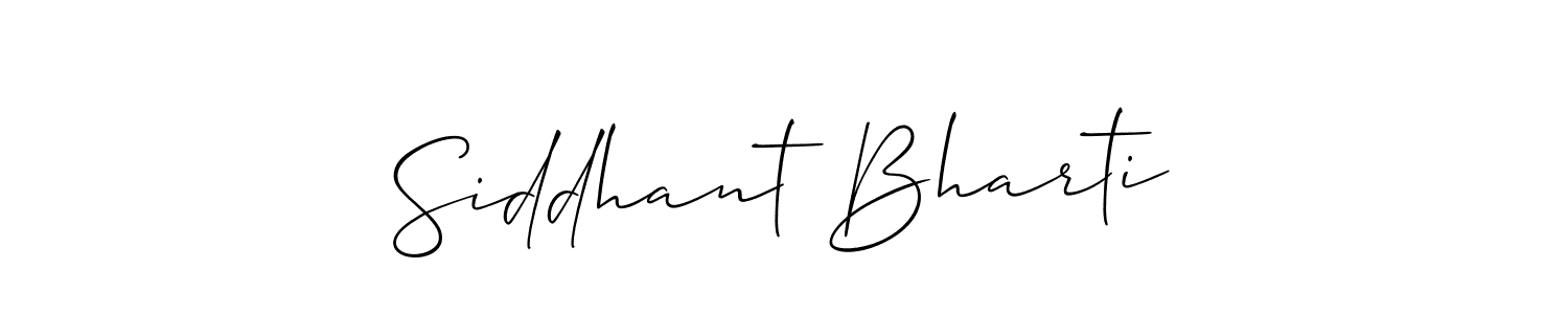 Siddhant Bharti stylish signature style. Best Handwritten Sign (Allison_Script) for my name. Handwritten Signature Collection Ideas for my name Siddhant Bharti. Siddhant Bharti signature style 2 images and pictures png