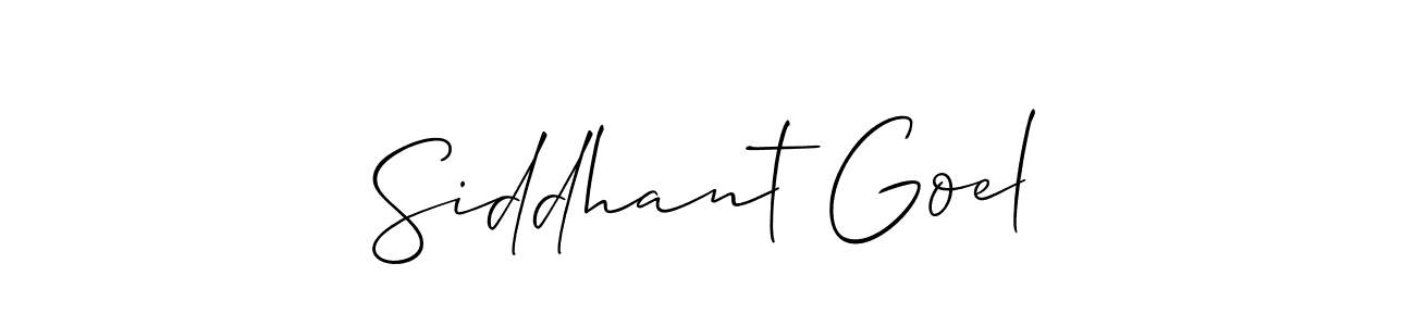 Create a beautiful signature design for name Siddhant Goel. With this signature (Allison_Script) fonts, you can make a handwritten signature for free. Siddhant Goel signature style 2 images and pictures png