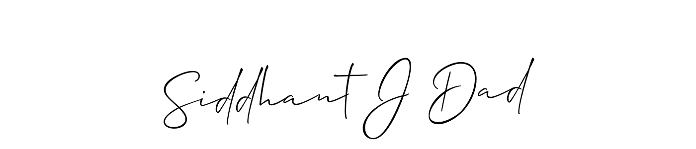 Similarly Allison_Script is the best handwritten signature design. Signature creator online .You can use it as an online autograph creator for name Siddhant J Dad. Siddhant J Dad signature style 2 images and pictures png