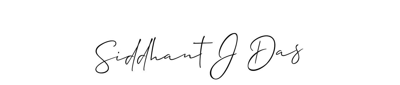 How to make Siddhant J Das signature? Allison_Script is a professional autograph style. Create handwritten signature for Siddhant J Das name. Siddhant J Das signature style 2 images and pictures png