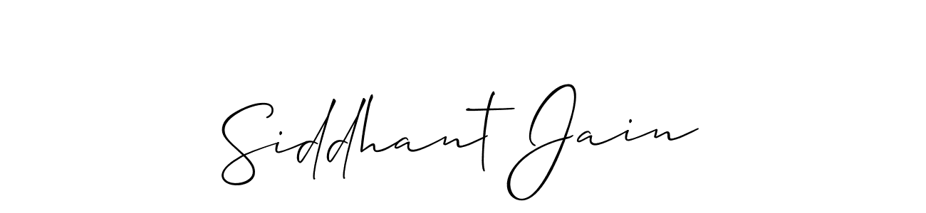 Create a beautiful signature design for name Siddhant Jain. With this signature (Allison_Script) fonts, you can make a handwritten signature for free. Siddhant Jain signature style 2 images and pictures png