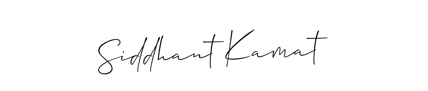 Make a beautiful signature design for name Siddhant Kamat. With this signature (Allison_Script) style, you can create a handwritten signature for free. Siddhant Kamat signature style 2 images and pictures png