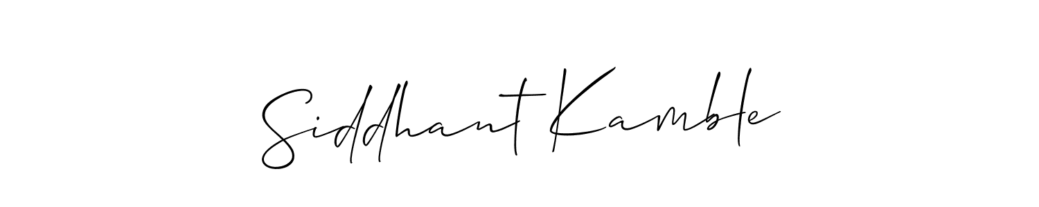 Make a short Siddhant Kamble signature style. Manage your documents anywhere anytime using Allison_Script. Create and add eSignatures, submit forms, share and send files easily. Siddhant Kamble signature style 2 images and pictures png