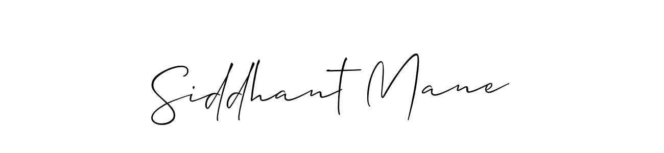 Use a signature maker to create a handwritten signature online. With this signature software, you can design (Allison_Script) your own signature for name Siddhant Mane. Siddhant Mane signature style 2 images and pictures png