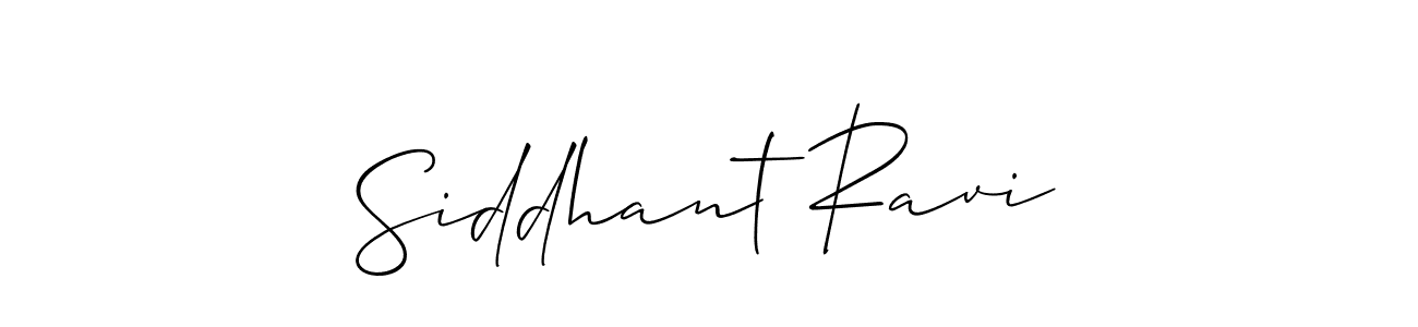 How to make Siddhant Ravi name signature. Use Allison_Script style for creating short signs online. This is the latest handwritten sign. Siddhant Ravi signature style 2 images and pictures png