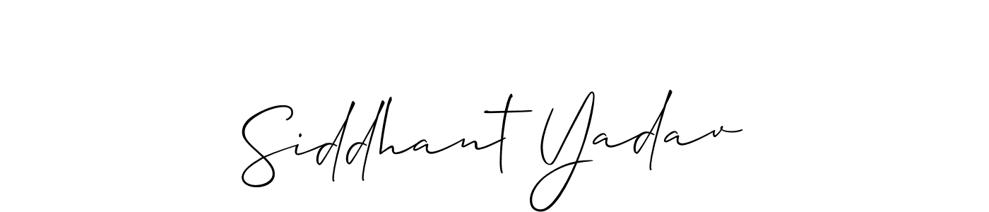 You should practise on your own different ways (Allison_Script) to write your name (Siddhant Yadav) in signature. don't let someone else do it for you. Siddhant Yadav signature style 2 images and pictures png