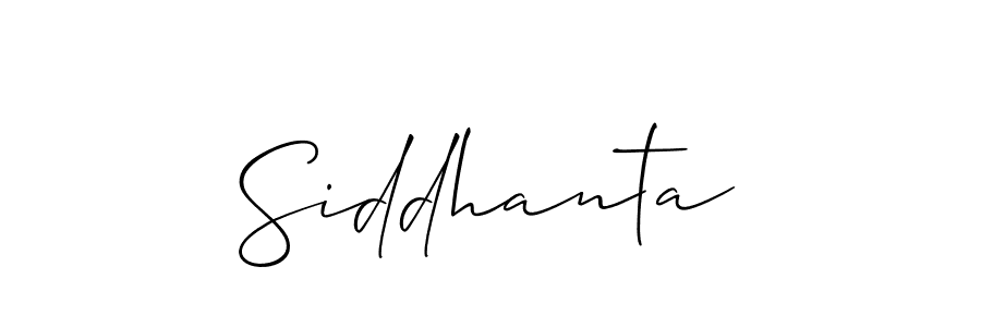 Use a signature maker to create a handwritten signature online. With this signature software, you can design (Allison_Script) your own signature for name Siddhanta. Siddhanta signature style 2 images and pictures png