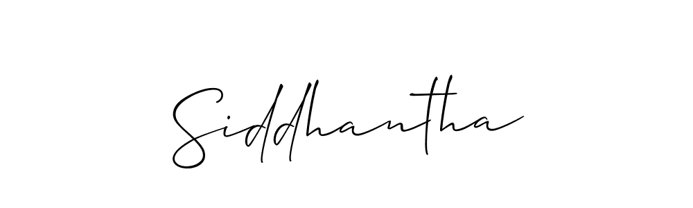 Use a signature maker to create a handwritten signature online. With this signature software, you can design (Allison_Script) your own signature for name Siddhantha. Siddhantha signature style 2 images and pictures png